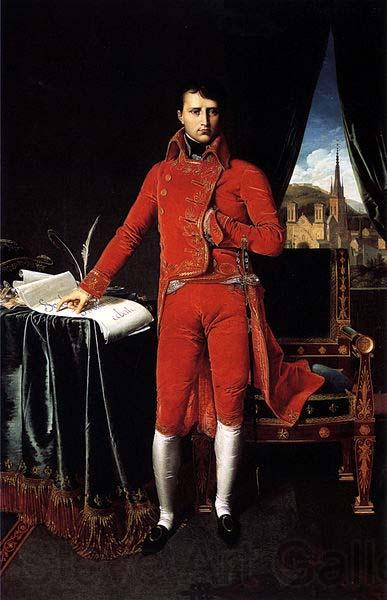 Jean Auguste Dominique Ingres Portrait de Napoleon Bonaparte en premier consul France oil painting art
